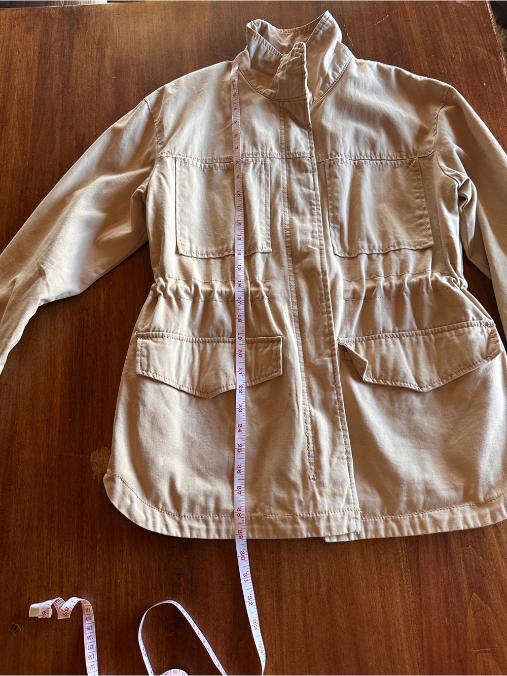 Universal Thread Tan Utility Jacket with Waist Drawstring - Picture 4 of 7